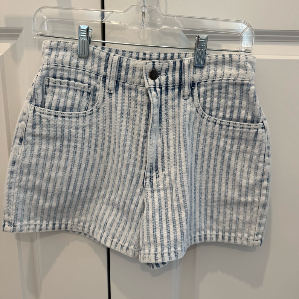 Faherty Striped Jean Shorts